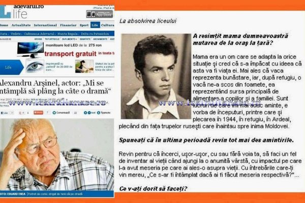 Alexandru_Arsinel Interviu: `E o otrava dulce aceasta meserie!` Weekend Adevarul 07.05.2012