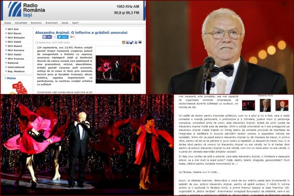 Alexandru_Arsinel Interviu Radio Iasi `O inflorire a gradinii umorului` 2012