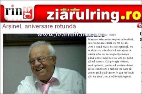 Alexandru_Arsinel Interviu in Ziarul Ring: `Nu vad cu ochi buni situatia din Romania` 08.02. 2011.Media