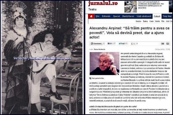 Alexandru_Arsinel `Sa traim pentru a avea ce povesti` Interviu Jurnalul.ro 09.12. 2012.Media