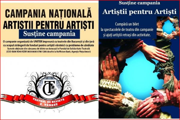 Campania Nationala Uniter `Artistii pentru artisti` Spectacole si Ambasadori