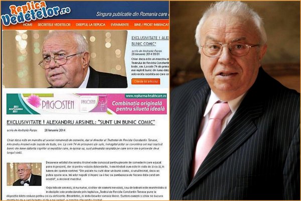 Alexandru_Arsinel `Nu sunt doar un bunic comic, ci unul lesinat` Articol Replica Vedetelor 20.01. 2014.Media