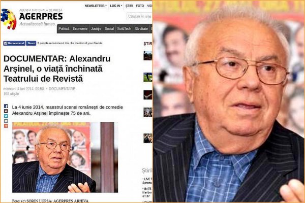 Alexandru_Arsinel -o viata inchinata Teatrului de Revista, maestrul implineste 75 de ani (Agerpres) 04.06.2014
