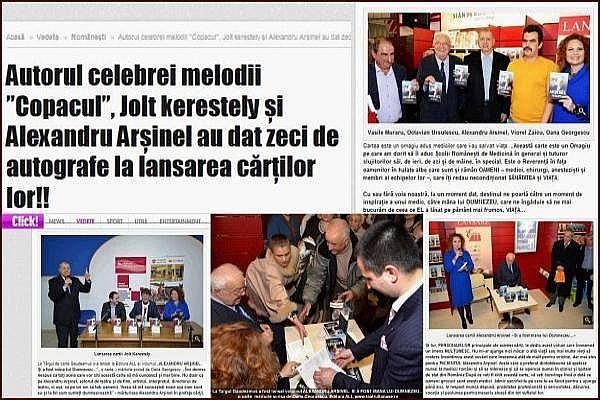 Alexandru_Arsinel si Jolt Kerestely au dat zeci de autografe la lansarea cartilor lor (click.ro) 27.11.2014.Media