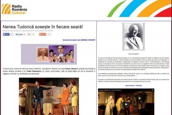 SOSESC DESEARA Cronica de Serban Cionoff la Radio Romania Cultural 2014
