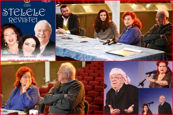 Alexandru_Arsinel ,Stela Popescu Conferinta presa `Stelele Revistei` Ateneul din Iasi 20.01.2017